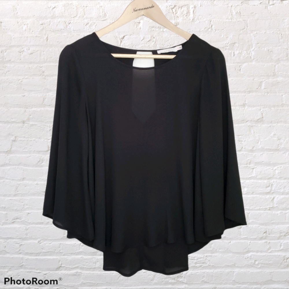 LUSH Sheer Black Blouse